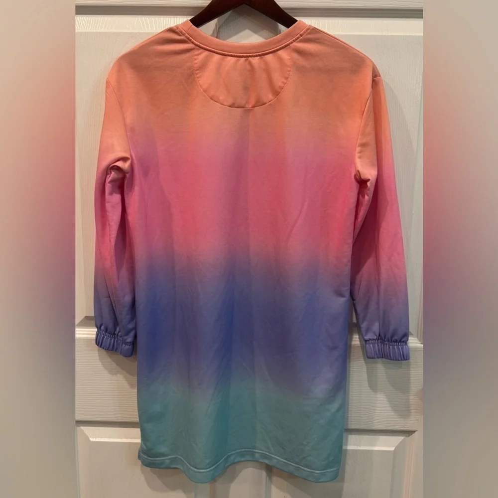 Converse Girls Size XL (13-15yrs) Colorful Terry Long Sleeve Shirt Dress